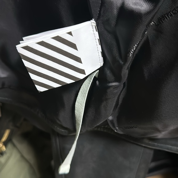 Off white brand leather jacket. Size xxl. Black - Picture 5 of 9